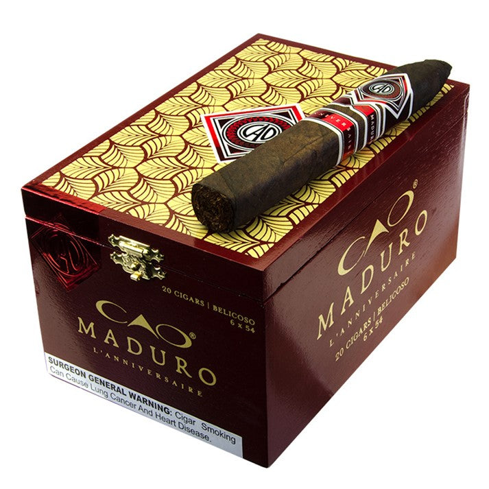 CAO Maduro Belicoso 6 x 54 Cigars Box of 20