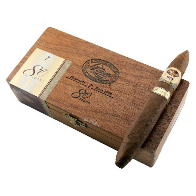 Padron 80th Anniversary Natural 6 3/4 x 52 Perfecto Cigars Box of 8
