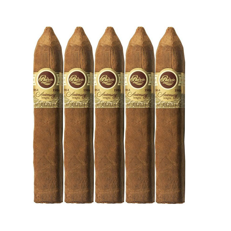 Padron 1964 Anniversary Series Belicoso Natural 5 x 52 Cigars 5 Pack
