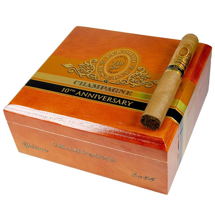 Perdomo Reserve 10th Anniversary Champagne Epicure 6 x 54 Cigars Box of 25