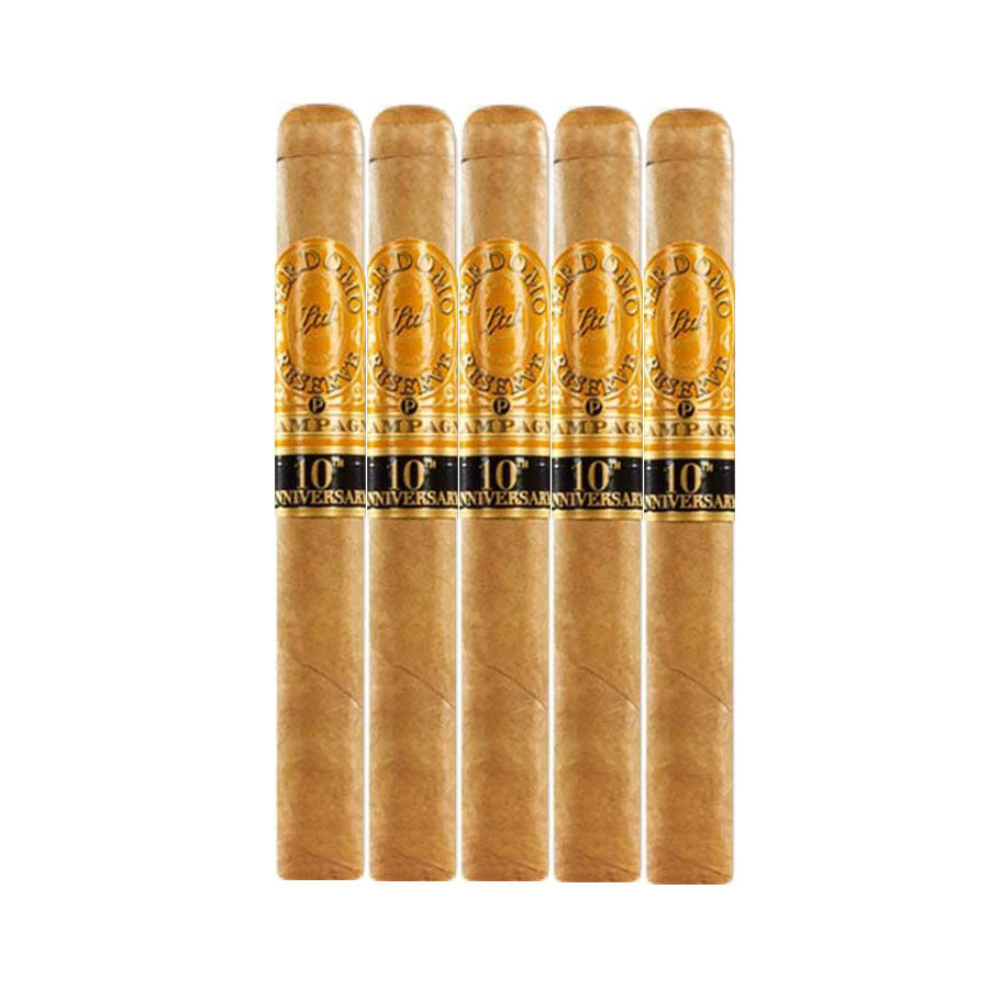 Perdomo Reserve 10th Anniversary Sun Grown Corona Extra 5 5/8 x 46 Cigars 5 Pack