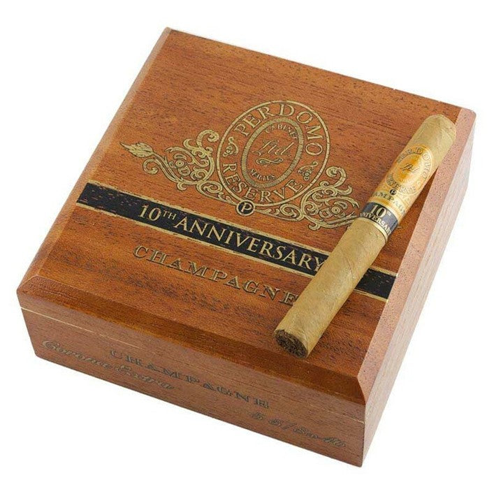 Perdomo Reserve 10th Anniversary Sun Grown Corona Extra 5 5/8 x 46 Cigars Box of 25