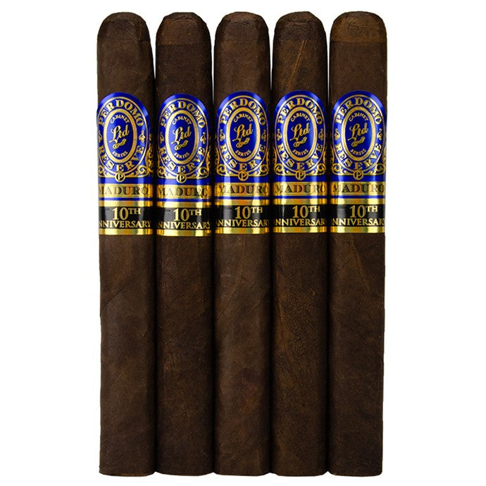 Perdomo Reserve 10th Anniversary Maduro Churchill 7 x 54 Cigars 5 Pack