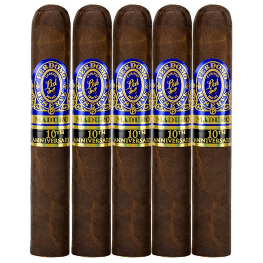Perdomo Reserve 10th Anniversary Maduro Super Toro 6 x 60 Cigars 5 Pack