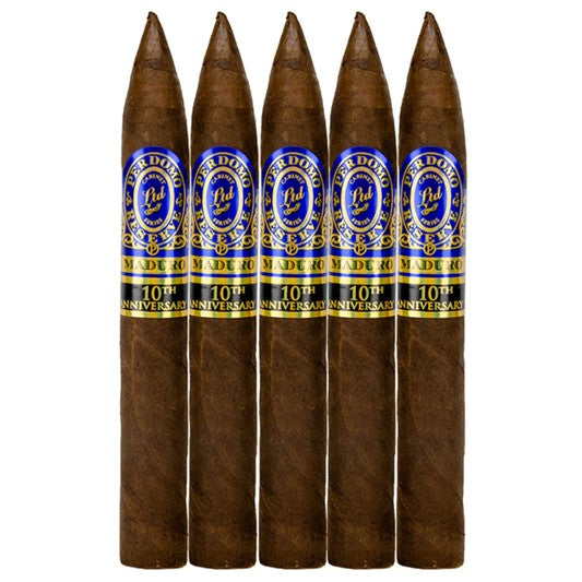 Perdomo Reserve 10th Anniversary Maduro Torpedo 7 x 54 Cigars  5 Pack