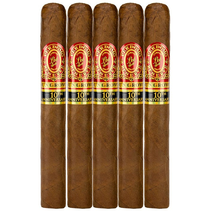 Perdomo Reserve 10th Anniversary Sun Grown Churchill 7 x 54 Cigars 5 Pack