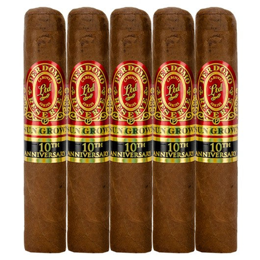 Perdomo Reserve 10th Anniversary Sun Grown Robusto 5 x 54 Cigars 5 Pack