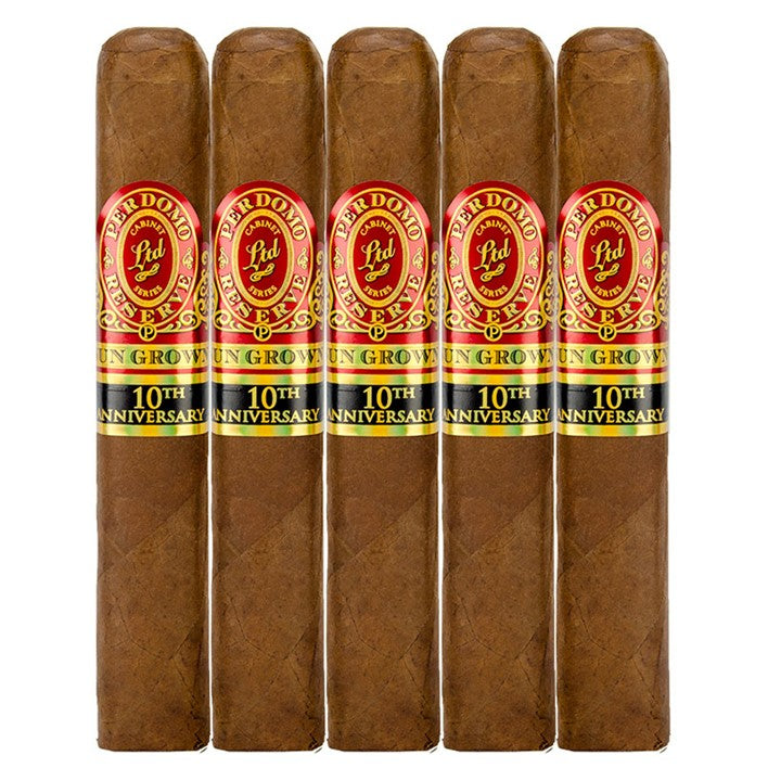 Perdomo Reserve 10th Anniversary Sun Grown Super Toro 6 x 60 Cigars 5 Pack