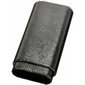 Black Leather 60 Ring Cigar Case Robusto Size