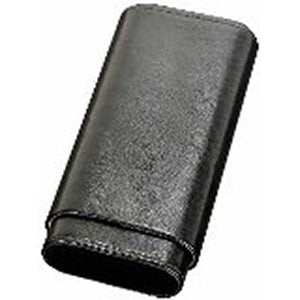Black Leather 60 Ring Cigar Case Churchill Size