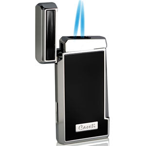 Tyros Black Lacquer Double Cigar Torch Lighter