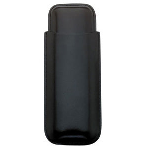Black Leather 2 Finger Cigar Case