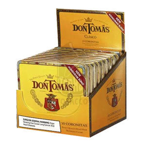 Don Tomas Classico Coronitas Cigarillos 10 Tins of 10