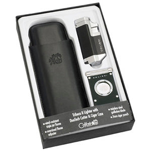 Colibri Black Cigar Torch Lighter Cutter Gift Set