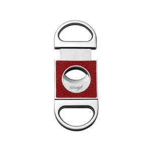 Davidoff Double Blade Cigar Cutter - Red Leather