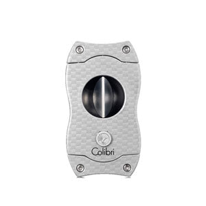 Colibri V Cut Silver Carbon Fiber Cigar Cutter