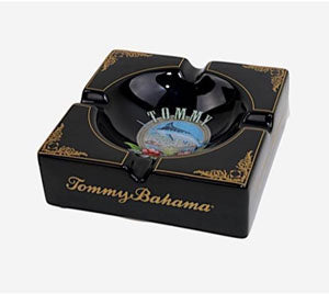 Tommy Bahama Marlin Ceramic Ashtray Black